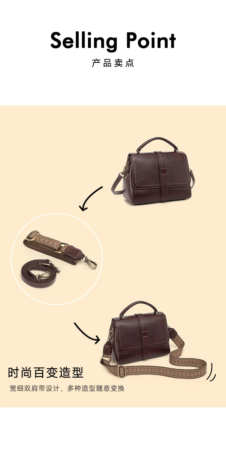 Florence Noelle Vegetable-Tanned Leather Messenger