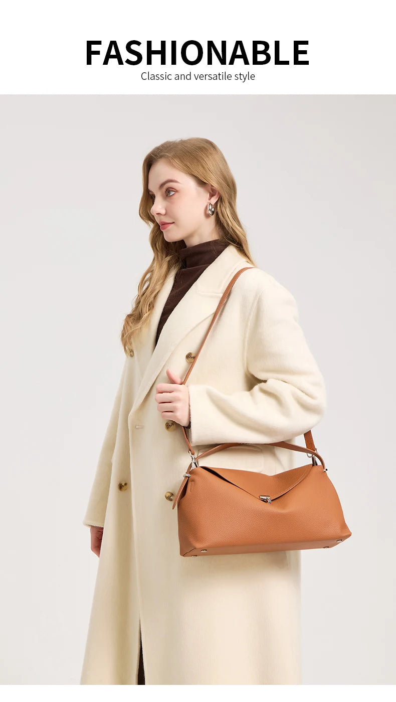 Milano Bianca Leather Underarm Tote