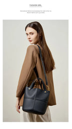 Milano Claire Leather Bucket Bag