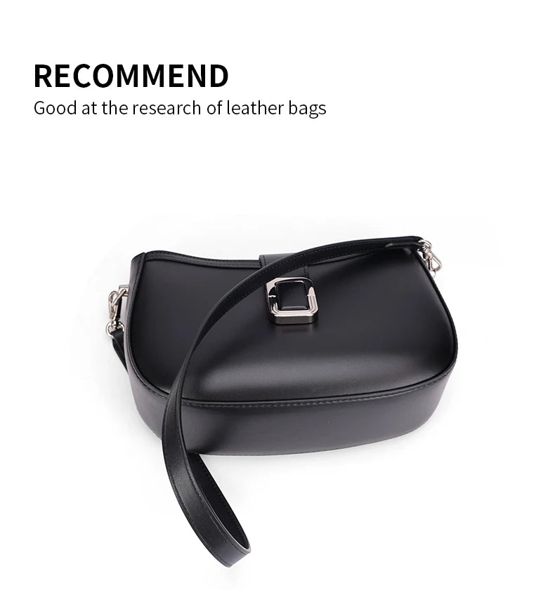 Paris Elise Leather Saddle Bag