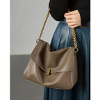 Monaco Celeste Chain Leather Satchel
