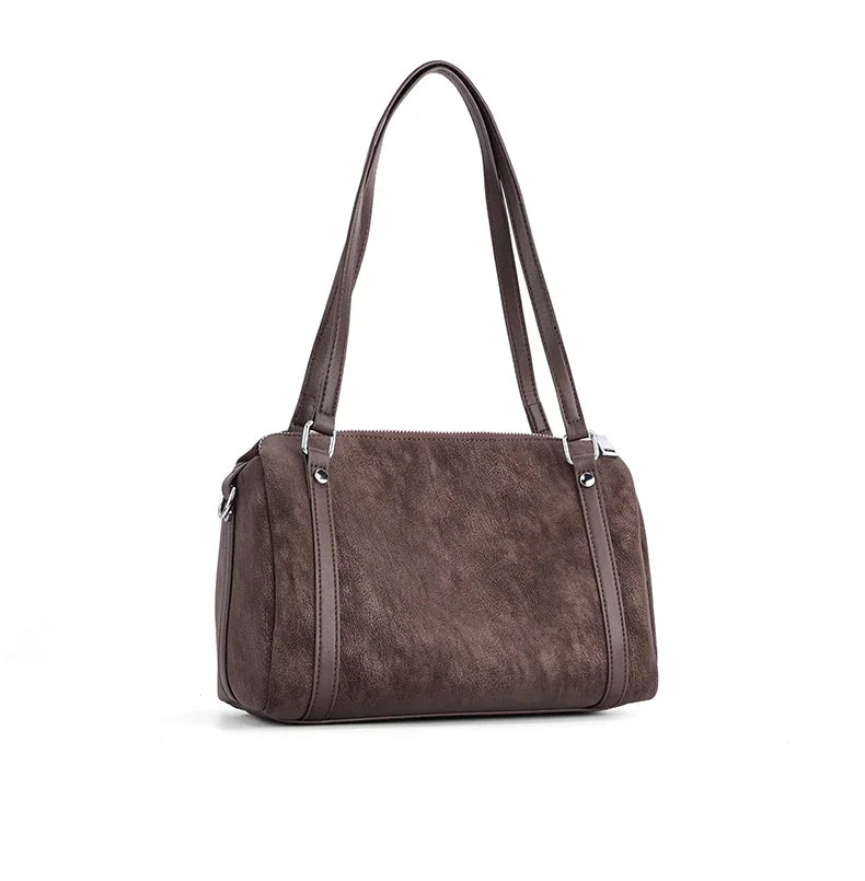 Zurich Sienna Suede Boston Bag