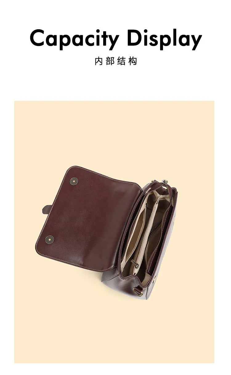 Florence Noelle Vegetable-Tanned Leather Messenger