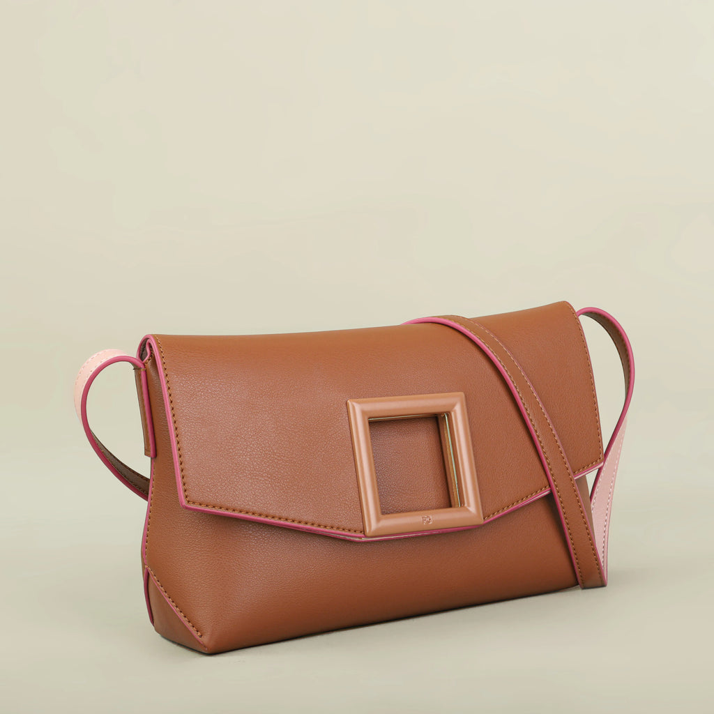 Florence Sienna Leather Shoulder Bag