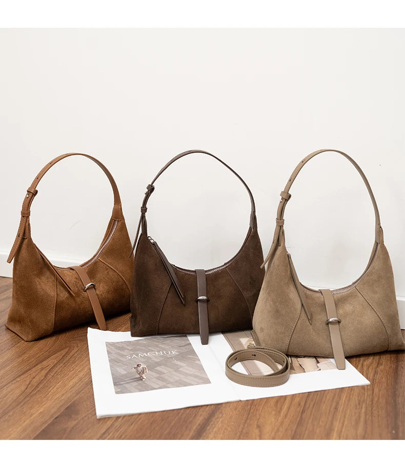 Zurich Amara Suede Shoulder Bag