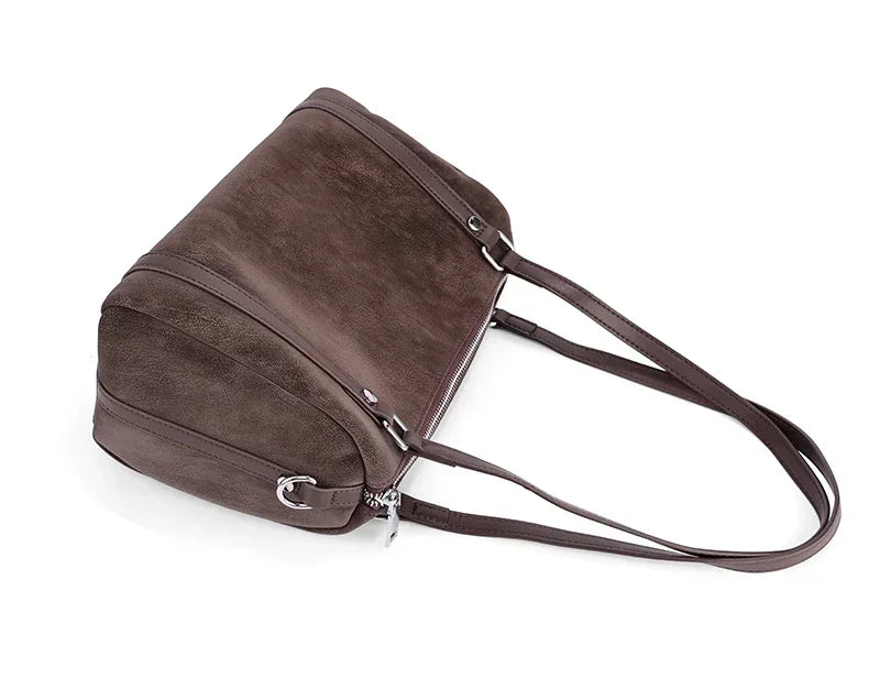 Zurich Sienna Suede Boston Bag