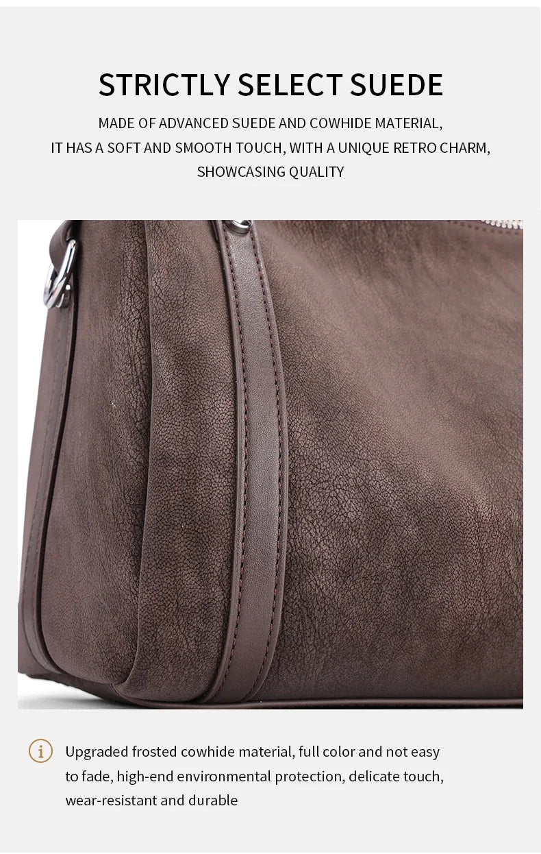 Zurich Sienna Suede Boston Bag