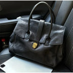 Noir Executive Lock Briefcase Tote